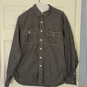 J. Crew Dark Gray Casual Button-Down Shirt Size Medium